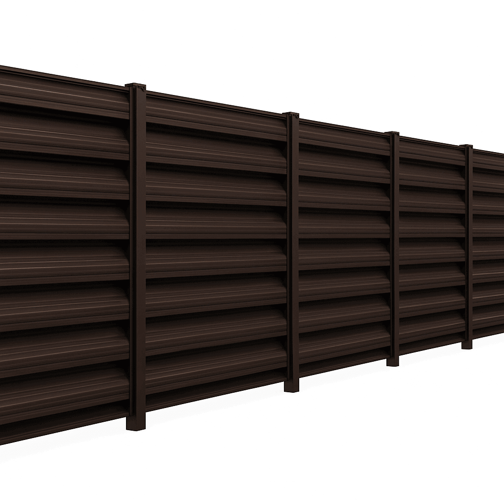 Забор из горизонтального евроштакетника